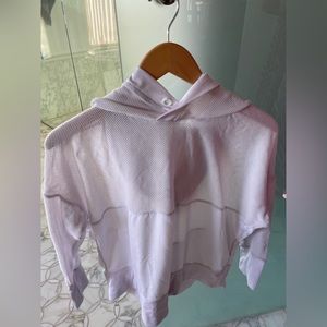 White Mesh Sweatshirt
